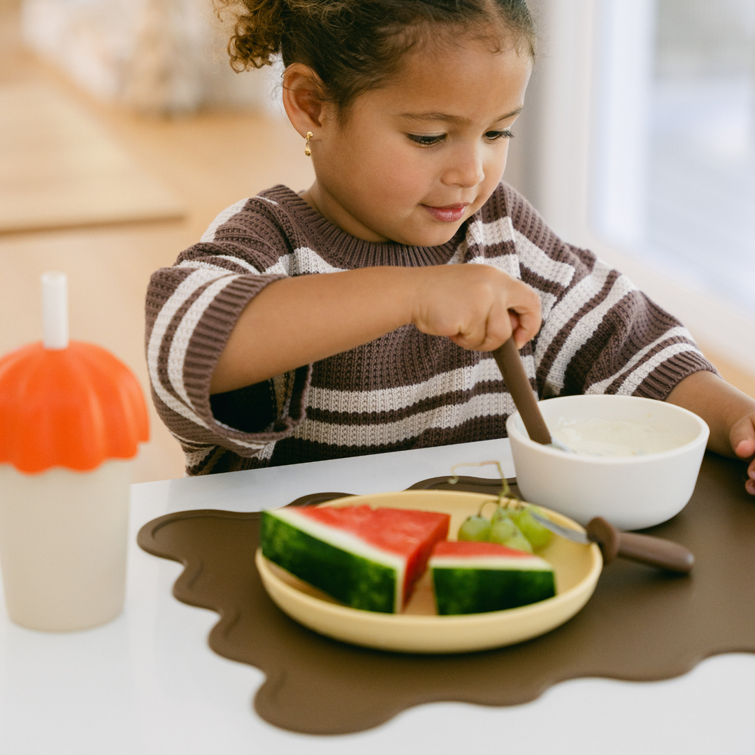 Children's Pastel Purple Wiggly Silicon Placemat