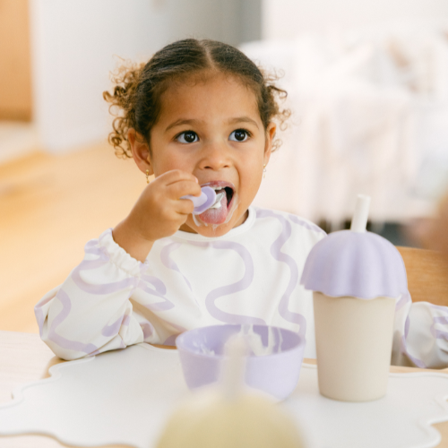 Rommer lilac toddler cutlery set