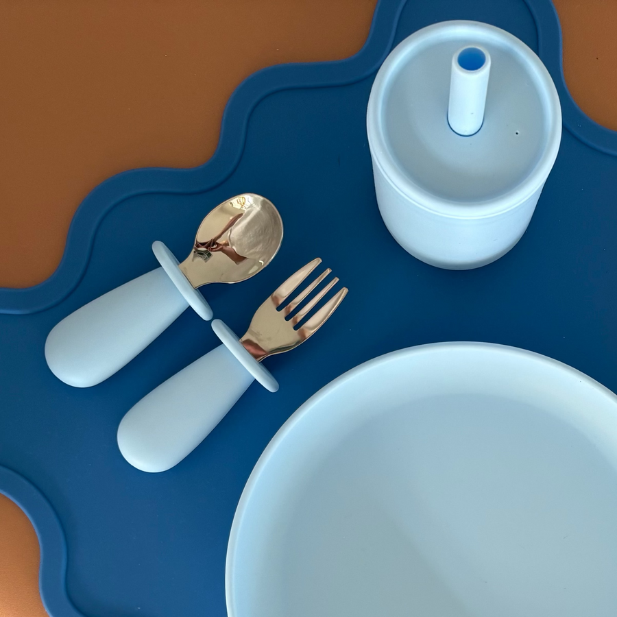Rommer Sky toddler cutlery set and dinnerwear