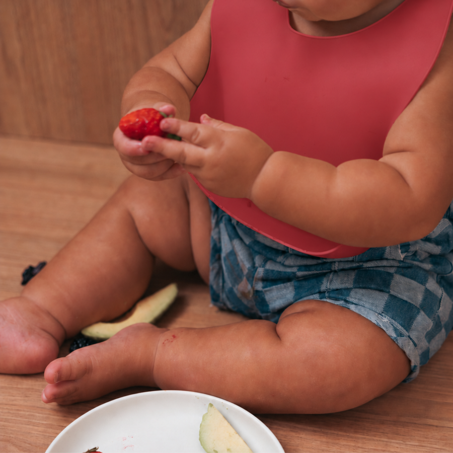 Rommer Silicone Bib in Poppy
